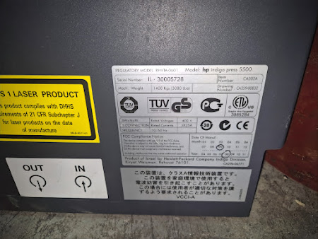 HP Indigo press 5500 s/n